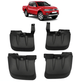 Mitsubishi L200 2006 - 2014 On Double Cab Mud Flaps Splash Guards Set